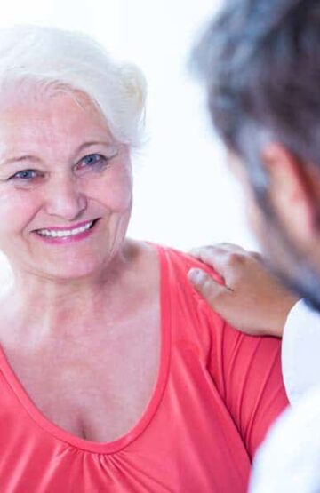 Patient consulting a doctor at the hospital